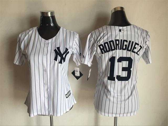 Women New York Yankees #13 Alex Rodriguez White Strip New Cool Base Stitched Baseball Jersey,We sell and wholesale Women New York Yankees #13 Alex Rodriguez White Strip New Cool Base Stitched Baseball Jersey on line form chian!